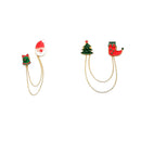 Unique Jewelry Christmas Lapel Pin Suit Corsage Tassel Chain Brooch Pin