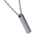 Cremation Urn Necklace Stainless Steel Rectangle Pendant for Ashes Memorial