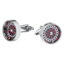 1 Pair Functional Miniature Roulette Gambling Las Vegas Spin Poker Cufflinks