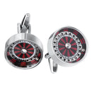 1 Pair Functional Miniature Roulette Gambling Las Vegas Spin Poker Cufflinks