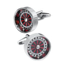 1 Pair Functional Miniature Roulette Gambling Las Vegas Spin Poker Cufflinks