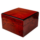 Vintage Red Wood Single Watch Case Storage Wooden Box with Removable Cushion