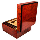 Vintage Red Wood Single Watch Case Storage Wooden Box with Removable Cushion
