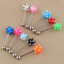 10 Pieces Colors 14G Lip Tongue Bar Barbell Ear Ring Stud Piercing Jewelry