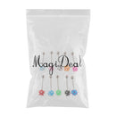 10 Pieces Colors 14G Lip Tongue Bar Barbell Ear Ring Stud Piercing Jewelry
