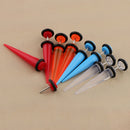 8Pcs 18G Fake Cheater Ear Taper Stretcher Plugs Stretching Tunnels Jewelry