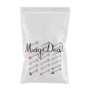 20Pcs Punk Rock Stainless Steel Lip Bar Labret Stud Tragus Ring Various Colours 16G