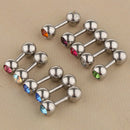 10 Pieces Stainless Steel Ear Tragus Ring Lip Tongue Bar Piercings Jewelry 14G
