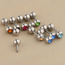 10 Pieces Stainless Steel Ear Tragus Ring Lip Tongue Bar Piercings Jewelry 14G