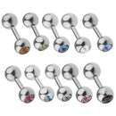10 Pieces Stainless Steel Ear Tragus Ring Lip Tongue Bar Piercings Jewelry 14G