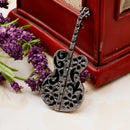 Guitar Lapel Pins Violin Beautiful Black Enamel Brooches Clothing Jewelry