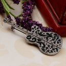 Guitar Lapel Pins Violin Beautiful Black Enamel Brooches Clothing Jewelry