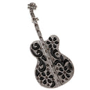 Guitar Lapel Pins Violin Beautiful Black Enamel Brooches Clothing Jewelry