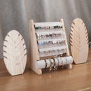 Wood Earring Display Stand Earrings Holder Showcase T-Bar Bracelet Holder