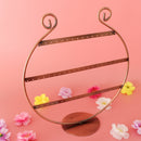 Copper Color Metal Jewelry Display Stand 27 Pairs Earrings Organizer Holder