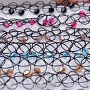 12pcs 80's 90's Hollow Out Choker Stretch Gothic Tattoo Henna Necklace Set