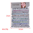 12pcs 80's 90's Hollow Out Choker Stretch Gothic Tattoo Henna Necklace Set