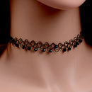 12pcs 80's 90's Hollow Out Choker Stretch Gothic Tattoo Henna Necklace Set