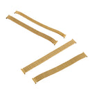 MenÂ’s Stainless Steel Comfortable Stretch Watch Band, Gold Tone Replacement Strap,14mm, Straight End with No Clasp