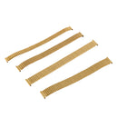 MenÂ’s Stainless Steel Comfortable Stretch Watch Band, Gold Tone Replacement Strap,14mm, Straight End with No Clasp