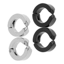 4Pcs Fake Hoop Huggie Earring Stainless Steel Clip On Cuff No Piercing Stud