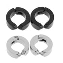 4Pcs Fake Hoop Huggie Earring Stainless Steel Clip On Cuff No Piercing Stud