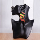 Fashion Unique African Women Lady Head Wrap Wood Hook Dangle Drop Earrings