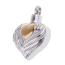 Silver Gold Stainless Steel Heart Pendant Urn Cremation Pendant Ash Holder