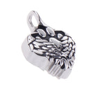 Stainless Steel Paw Print Heart Urn Pendant Cremation Jewelry For Pet Ashes