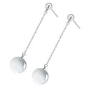 Women Silver Plated Stud Earrings Opal Dangle Drop Earrings Wedding Jewelry