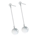 Women Silver Plated Stud Earrings Opal Dangle Drop Earrings Wedding Jewelry