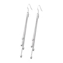 Dangle Wheat Drop Pierced Earrings Luxury Long Metal Chain Tassel Earrings
