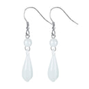 1 Pair Silver Hook Gemstone Teardrop Dangle Earrings Jewelry For Women Girl