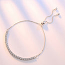 Vintage Crystal Adjustable Chain Bracelet Bangle Women Wedding Jewelry Gift