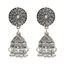 Vintage Tibetan Ethnic Bell Tassel Dangle Earrings Belly Dancing Ear Stud