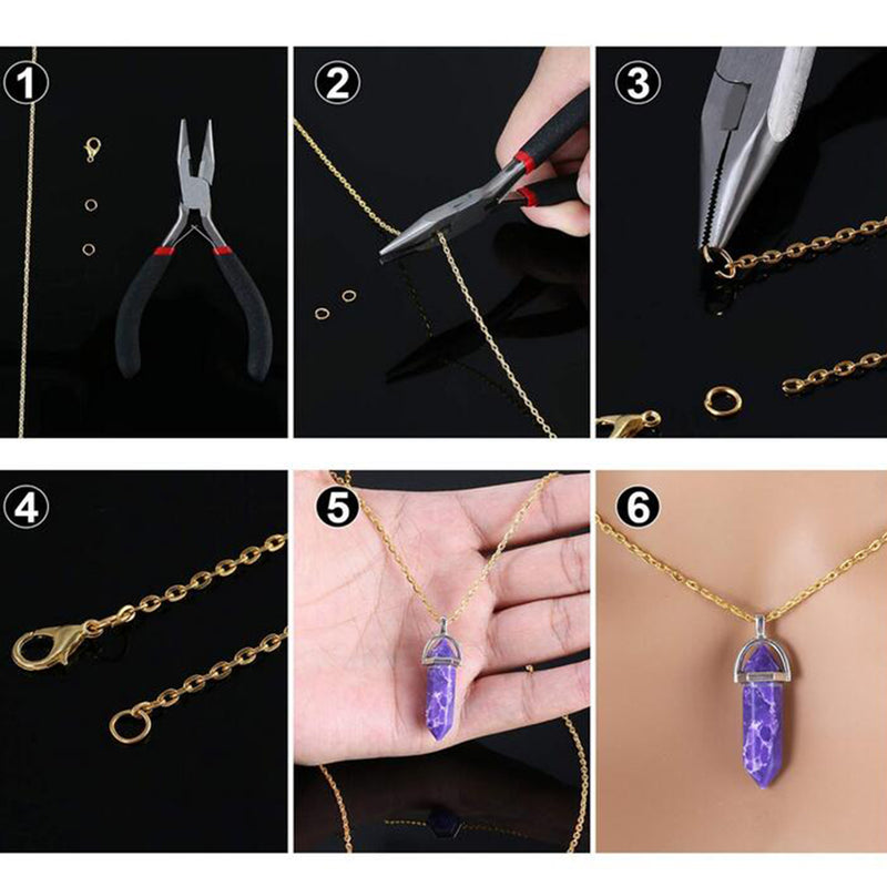 1 Roll Stainless Steel Cable Chain Necklace For Men Women DIY Crafting Gold