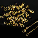 1 Roll Stainless Steel Cable Chain Necklace For Men Women DIY Crafting Gold