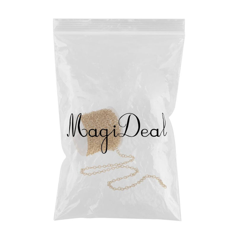 1 Roll Stainless Steel Cable Chain Necklace For Men Women DIY Crafting Gold