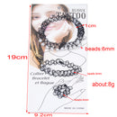 Fashion Gothic Tattoo Choker Necklace Bracelet Ring Anklet Vintage Henna Jewelry Set