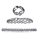 Fashion Gothic Tattoo Choker Necklace Bracelet Ring Anklet Vintage Henna Jewelry Set