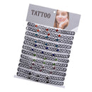 12 Pieces Elastic Tattoo Choker Stretch Hippy Chain Necklace With Crystal