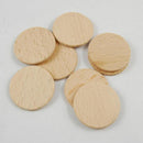 50pcs Unfinished Natural Round Wood Embellishments for Woodwork Craft DIY