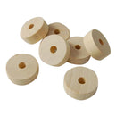Wood Round Coin Spacer Bead Natural Unpainted Wooden Beads DIY Craft Jewelry