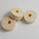Wood Round Coin Spacer Bead Natural Unpainted Wooden Beads DIY Craft Jewelry