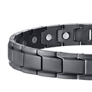 Men Black Stainless Steel Magnetic Clasp Wristband Bracelet Bangle Anklet 26cm