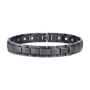 Men Black Stainless Steel Magnetic Clasp Wristband Bracelet Bangle Anklet 26cm