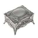 Vintage Jewelry Box Rose Flower Sculpture Trinkets Chest Jewellery Organizer
