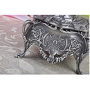 Vintage Classic Flower Sculpture Trinkets Chest Jewelry Box Organizer 10x9cm