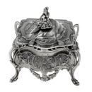 Vintage Classic Flower Sculpture Trinkets Chest Jewelry Box Organizer 10x9cm