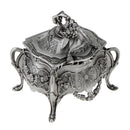 Vintage Classic Flower Sculpture Trinkets Chest Jewelry Box Organizer 10x9cm